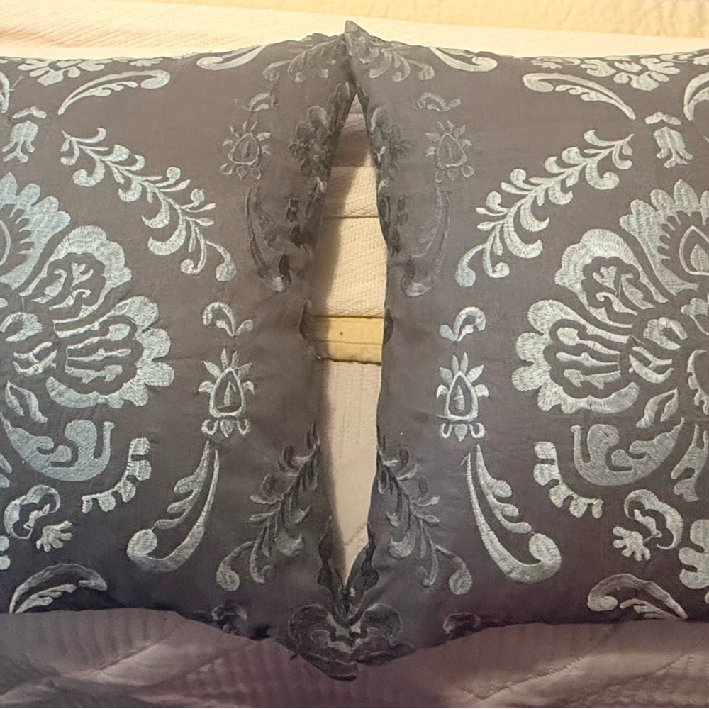 Elegant Gray and green Decorative Pillows